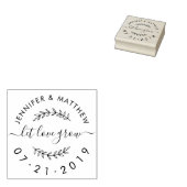 Creëer Uw Eigen Rustiek Laat Liefde Grow Bruiloft  Rubberstempel (Gestempeld)