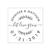 Creëer Uw Eigen Rustiek Laat Liefde Grow Bruiloft  Rubberstempel (Afrduk)