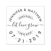 Creëer Uw Eigen Rustiek Laat Liefde Grow Bruiloft Zelfinktende Stempel (Design)