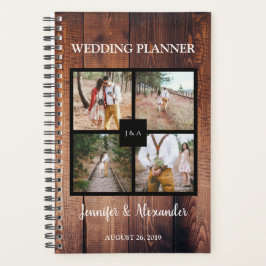 Creëer uw eigen rustieke foto collage bruiloft planner