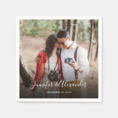 Creëer uw eigen rustieke foto land bruiloft servet (Voorkant)