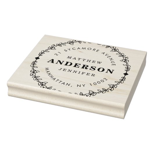 Creëer Uw eigen rustieke gekranste retouradres Rubberstempel (Stempel)