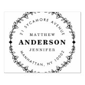 Creëer Uw eigen rustieke gekranste retouradres Rubberstempel (Afrduk)