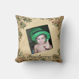 Creëer uw eigen rustieke Holly krans Kussen