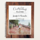 Creëer uw eigen rustieke houten foto bruiloft Plan Planner (Voorkant)