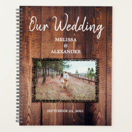 Creëer uw eigen rustieke houten foto Wedding Plann Planner