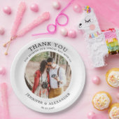 Creëer uw eigen rustieke land foto bruiloft papieren bordje (Feest)