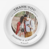 Creëer uw eigen rustieke land foto bruiloft papieren bordje (Voorkant)