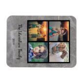 Creëer uw eigen rustieke stenen familie foto colla magneet (Horizontaal)