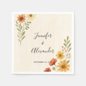 Creëer uw eigen rustieke waterverf bloemenbruiloft servet (Voorkant)