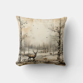 Creëer uw eigen rustieke winterverblijf kussen