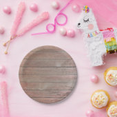 Creëer Uw eigen Rustige Barn Wood Birthday Papieren Bordje (Feest)