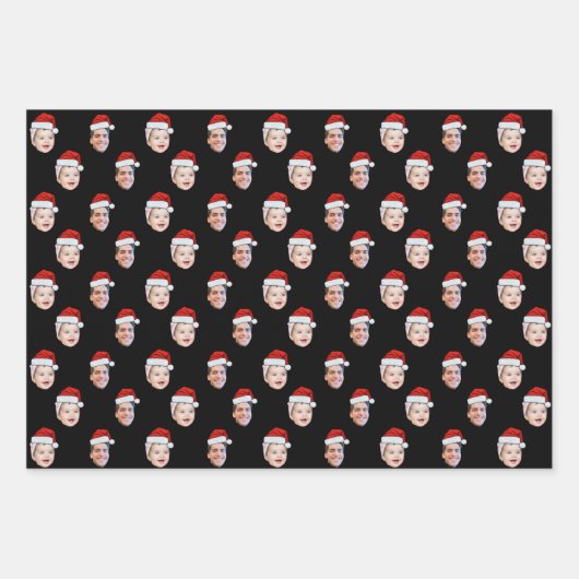 Creëer uw eigen Santa Hat gezicht Inpakpapier Vel (Voorkant 2)