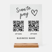 Creëer uw eigen scan om QR-code bedrijfsnaam te be Acryl Bord (Voorkant)