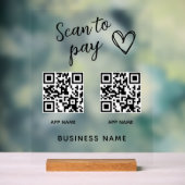 Creëer uw eigen scan om QR-code bedrijfsnaam te be Acryl Bord (Neutraal)