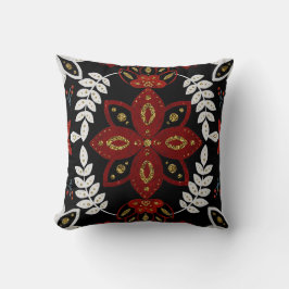 Creëer uw eigen Scandinavische rood en goud bloeme Kussen