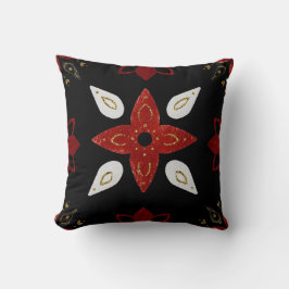 Creëer uw eigen Scandinavische rood-witte bloemmot Kussen