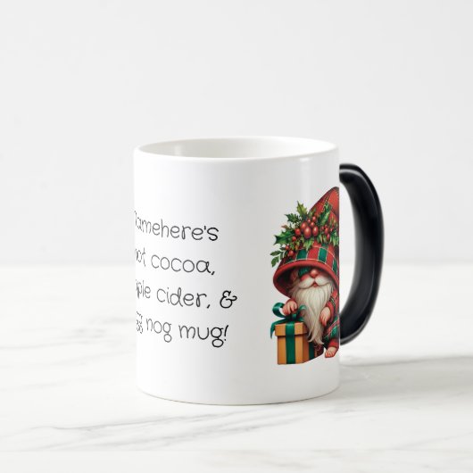 Creëer uw eigen Schattige Christmas Plaid Gnome Magische Mok (Voorkant rechts)