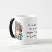 Creëer uw eigen Schattige Christmas Plaid Gnome Magische Mok (Voorkant links)