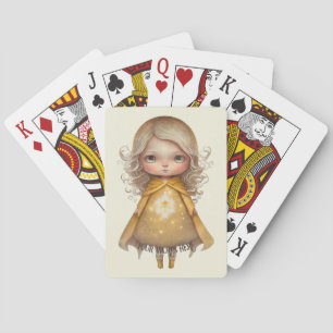 Creëer Uw Eigen Schattige Starlight Meisje Pokerkaarten