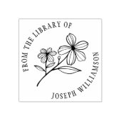 Creëer Uw eigen Schattigee Bloemen Uit de Biblioth Rubberstempel (Afrduk)
