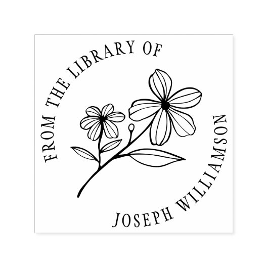 Creëer Uw eigen Schattigee Bloemen Uit de Biblioth Zelfinktende Stempel (Design)