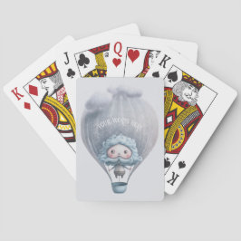 Creëer Uw eigen Schattigee Gekke heteluchtballonri Pokerkaarten