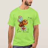 Creëer Uw eigen Schattigee Golden Bee Happy T-shirt (Voorkant)