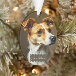 Creëer uw eigen Schattigee hond sjabloon Moderne s Ornament
