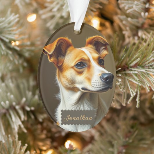 Creëer uw eigen Schattigee hond sjabloon Moderne s Ornament (Boom)