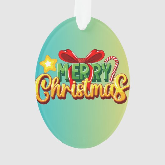 Creëer uw eigen Schattigee hond sjabloon Moderne s Ornament (achterkant)