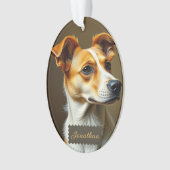 Creëer uw eigen Schattigee hond sjabloon Moderne s Ornament (voorkant)