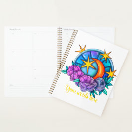 Creëer Uw eigen Schattigee Maan, Sterren & Rozen Planner