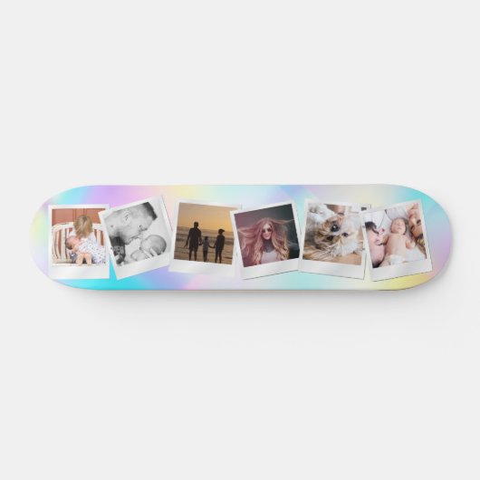 Creëer Uw Eigen Schattigee Meisje Regenboog Modern Persoonlijk Skateboard (Horizontaal)