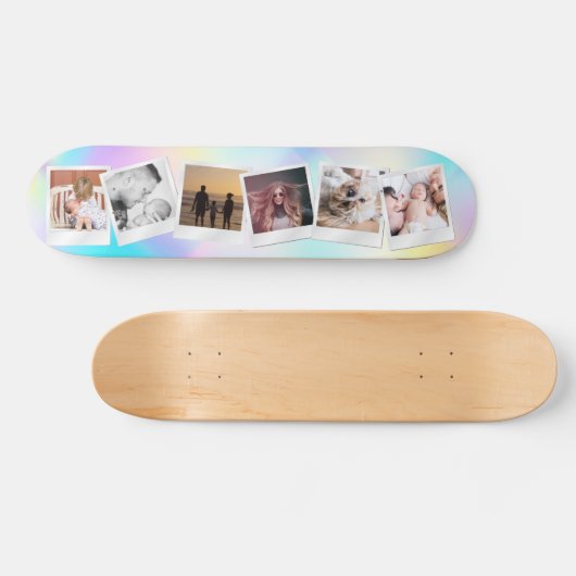 Creëer Uw Eigen Schattigee Meisje Regenboog Modern Persoonlijk Skateboard (Horizontaal)