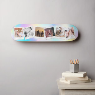 Creëer Uw Eigen Schattigee Meisje Regenboog Modern Persoonlijk Skateboard