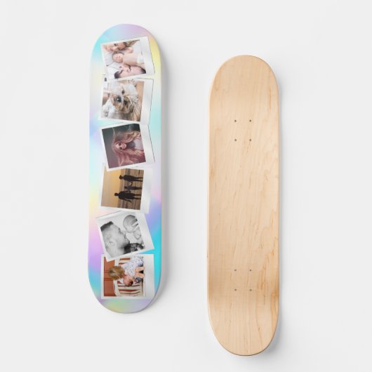 Creëer Uw Eigen Schattigee Meisje Regenboog Modern Persoonlijk Skateboard (Voorkant)