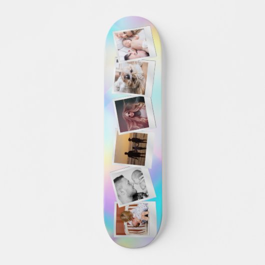 Creëer Uw Eigen Schattigee Meisje Regenboog Modern Persoonlijk Skateboard (Voorkant)