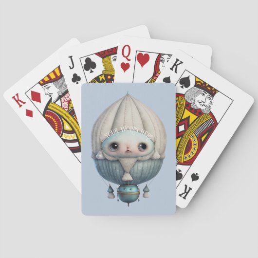 Creëer Uw eigen Schattigee Steampunk Hete Luchtbal Pokerkaarten (Achterkant)
