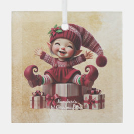 Creëer uw eigen Schattigee vintage kerstgnoom Glas Ornament