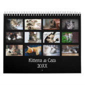 Creëer Uw eigen Schattigee zwarte Hoesje Pet Photo Kalender (Hoes)