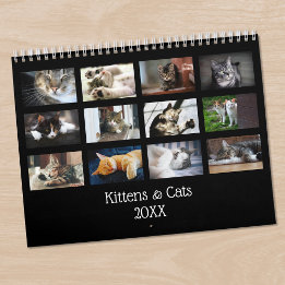 Creëer Uw eigen Schattigee zwarte Hoesje Pet Photo Kalender