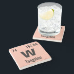Creëer Uw eigen scheikundige element Stenen Onderzetter<br><div class="desc">Pas deze leuke chemie periodiek aan van de elementen steen onderzetter. Ga in uw favoriete element of creëer uw binnen! Verander de naam, het symbool, het atoomnummer en de atoommassa van het chemische element. Klik aanpassen om de achtergrondkleur te veranderen of verder te maken uitgeeft. Het maakt een geweldig cadeauidee...</div>