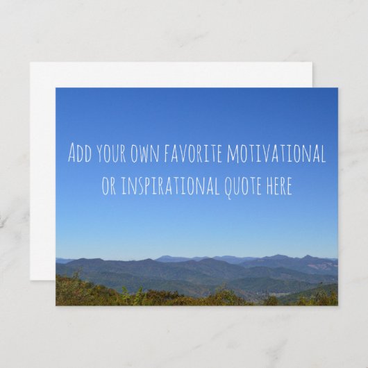 Creëer Uw eigen Schilderachtig Berghorizon van het Bedankkaart (Voorkant / Achterkant)