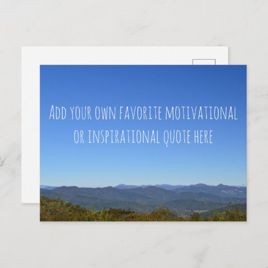 Creëer Uw eigen Schilderachtig Berghorizon van het Briefkaart (Voorkant / Achterkant)