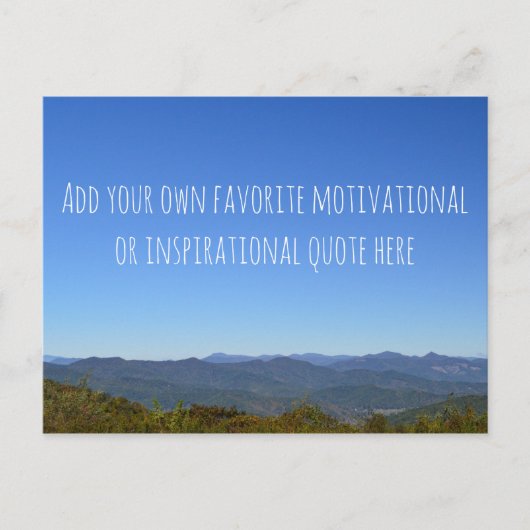 Creëer Uw eigen Schilderachtig Berghorizon van het Briefkaart (Voorkant)