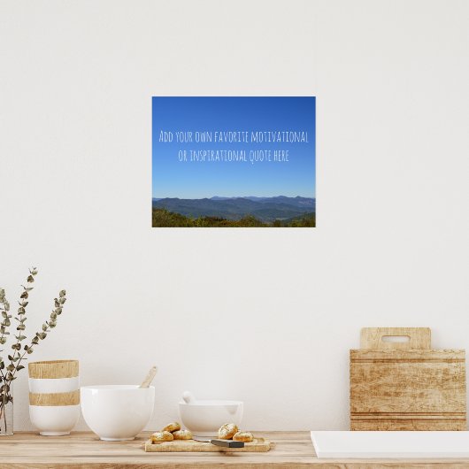 Creëer Uw eigen Schilderachtig Berghorizon van het Poster (Keuken)