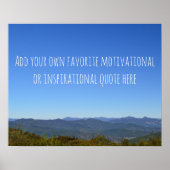 Creëer Uw eigen Schilderachtig Berghorizon van het Poster (Voorkant)