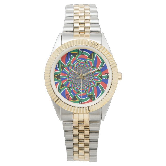 Creëer Uw eigen schoonheid in Zuid-Afrika Horloge (Voorkant)