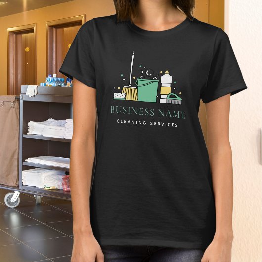 Creëer uw eigen schoonmaakbedrijf Logo T-shirt